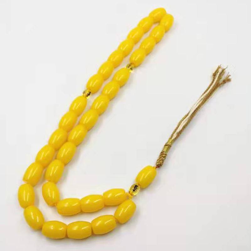 سبحة الراتينج باللون الأصفر عالي الجودة مسبحة للرجال - Albashan