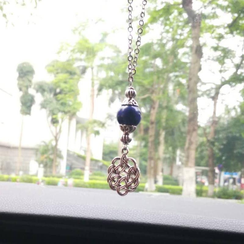 Car Ornament Pendant Natural gemstonee Auto Interior Rear View Mirror Decoration Dangle Trim - Bashatasbih