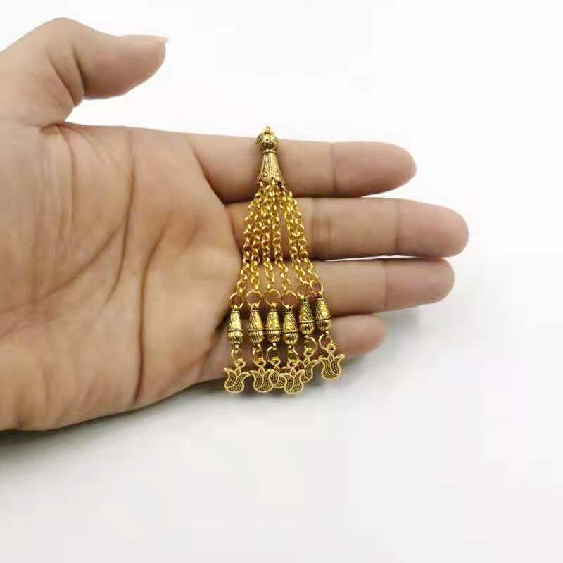 شرابة سبحة معدنية ذهبية 6 سلسلة - Albashan