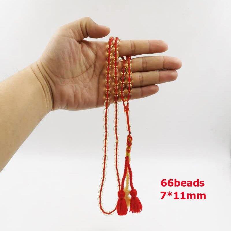 سبحة مسبحة إسلامية من الراتينج مسبحة  حمراء هدية العيد 66 خرز صلاة رجل مسبحة 2020 جديد تركيا شرابات مجوهرات عربية عصرية - Albashan