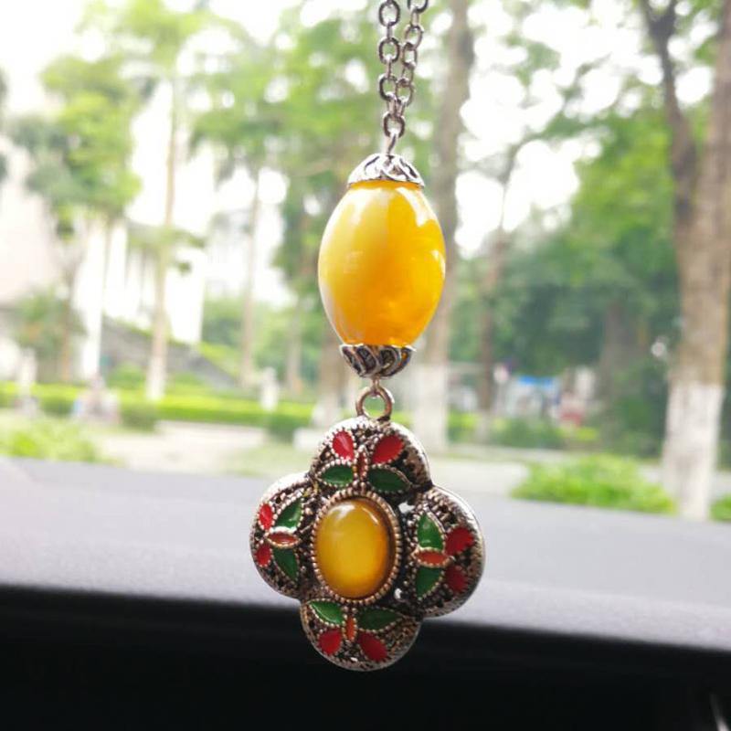 Car Accessories pendant Yellow Resin A distinctive type pendant - Bashatasbih