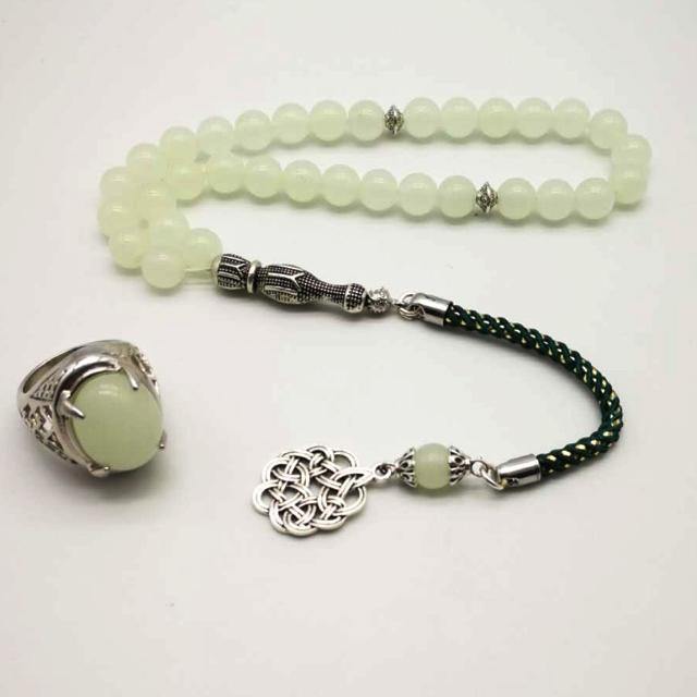 Tasbih Luminous stone rosary and luminous ring - Bashatasbih