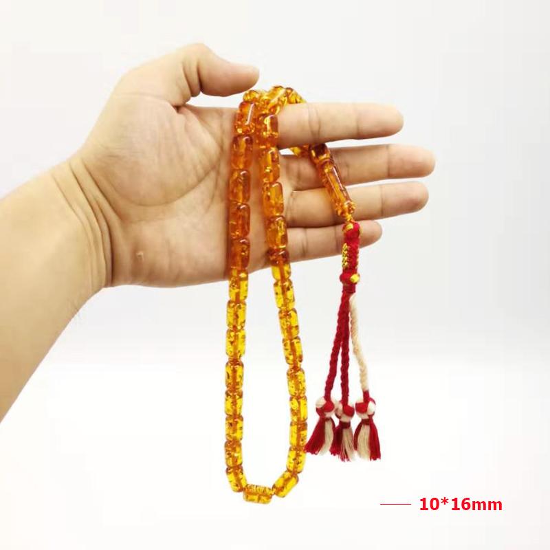 Resin Tasbih 33 Beads Man's Resin Muslim rosary Cotton tassel Islam Fashion bracelet Arabic Misbaha - Bashatasbih