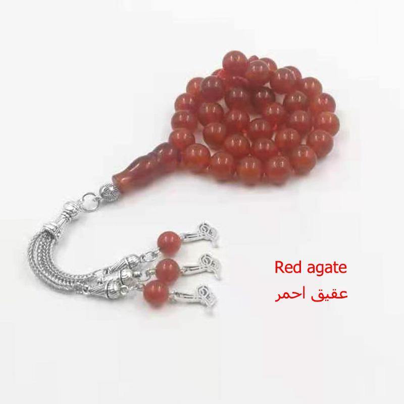 سبحة احجار كريمة الاشكال العام من حجر عقيق نجومي اونيكس عين النمر عقيق عشبي - Albashan