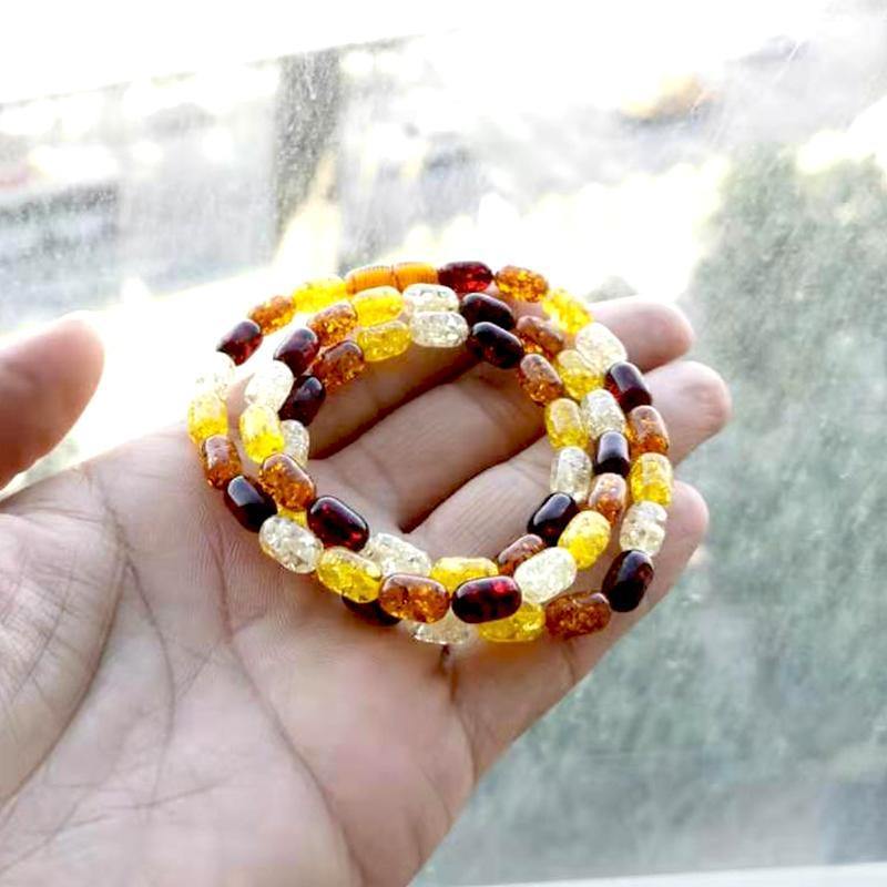 قلادة الراتنج العنبر اللون مجوهرات نسائية - Albashan