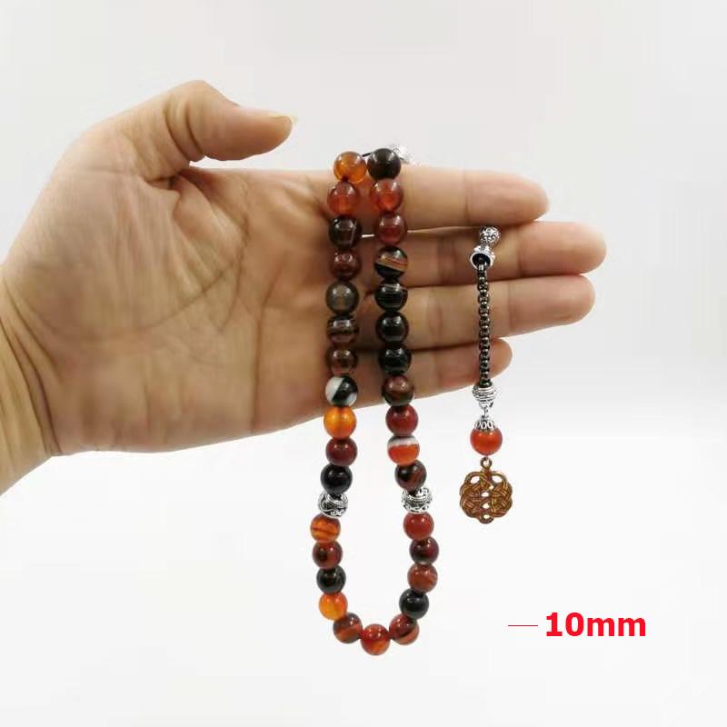 2020 New style Tasbih Natural agates Man's Muslim rosary 33 misbaha arab fashion bracelet prayer beads masbaha Islamic Jewelry - Bashatasbih