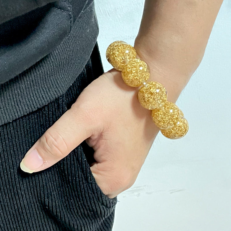 سوار رقائق الذهب حجم كبير اساور ذهبيه فخمة