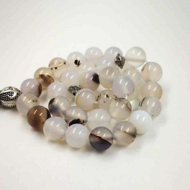 Natural agates stones Tasbih 33 66 99beads Luxurious rosary for men Muslim misbaha Man's prayer beads bracelets stone Tesbih - Bashatasbih