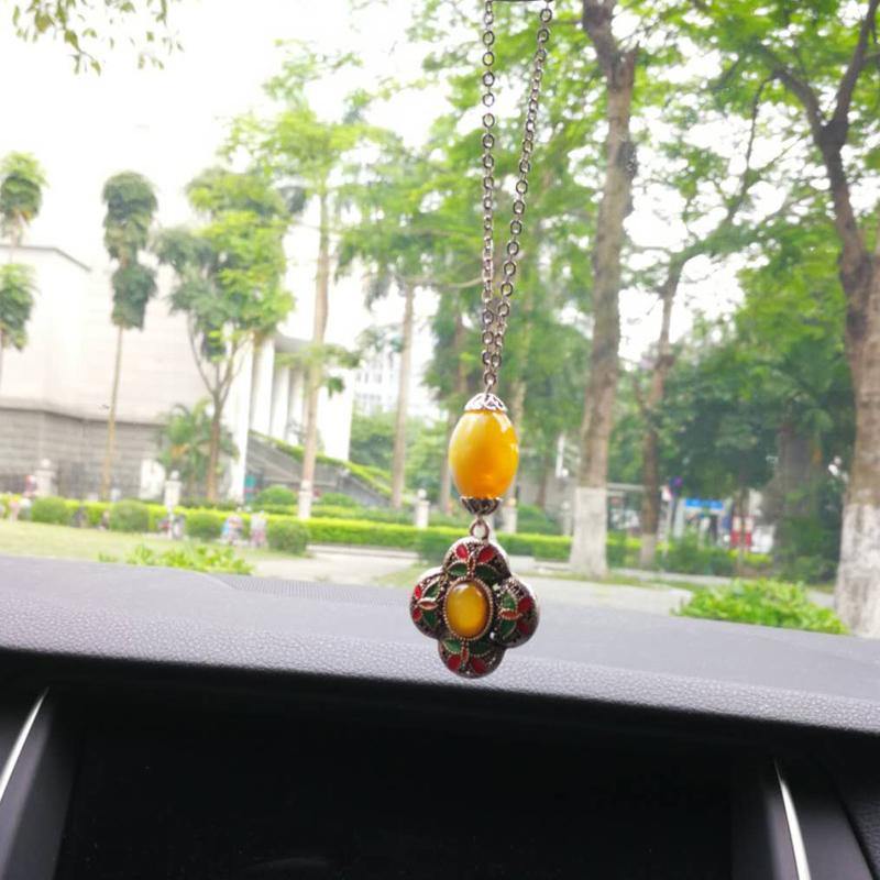 Car Accessories pendant Yellow Resin A distinctive type pendant - Bashatasbih