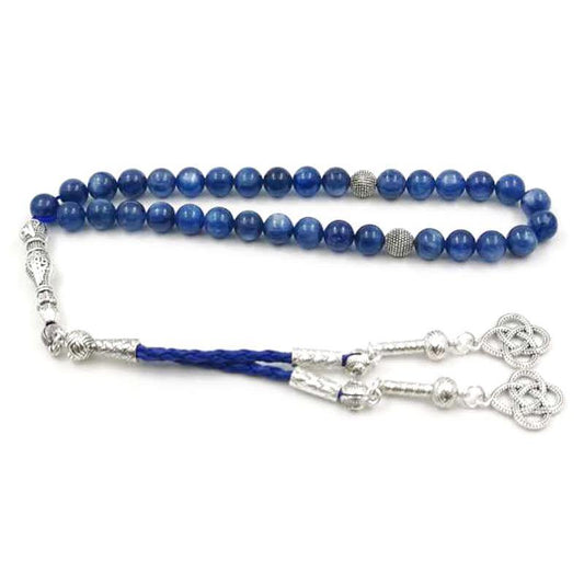 سبحة حجر الكيانيت الطبيعي 100٪  من نوع حجر كريم - Albashan