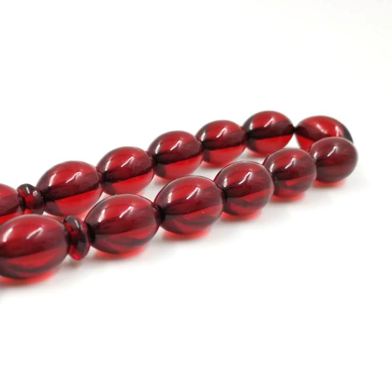 Red Resin Tasbih Muslim bracelet 33 bead rosary Red Bracelets Beads Tarbons tespih Men's 2019 New style Rosary - Bashatasbih