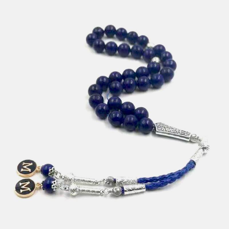 سبحة حجر الازورد مع شرابة الاكسسوار بالحروف الاسماء - Albashan