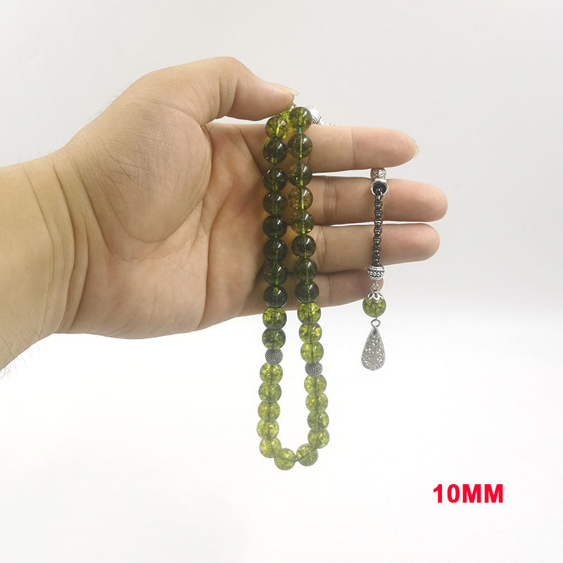 سبحة بلورات الزيتون الاخضر