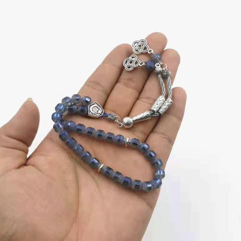 سبحة كريستال ازرق 6 ملي حجم صغير - Albashan