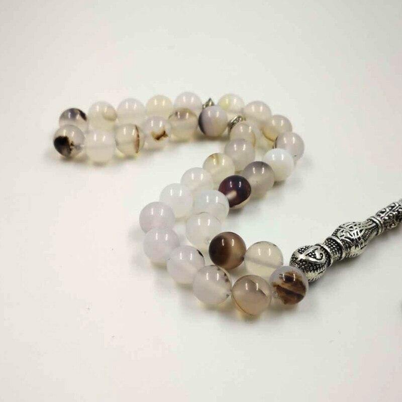 Natural agates stones Tasbih 33 66 99beads Luxurious rosary for men Muslim misbaha Man's prayer beads bracelets stone Tesbih - Bashatasbih