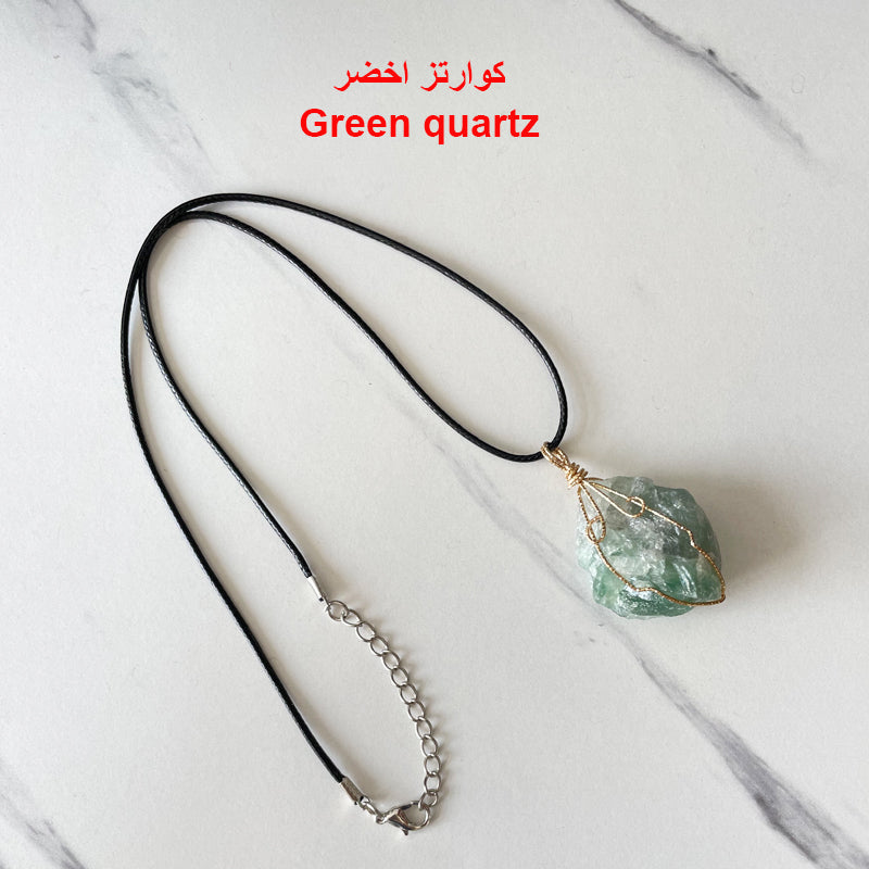 قلادة احجار كريمة طبيعي إكسسوارات سيارة