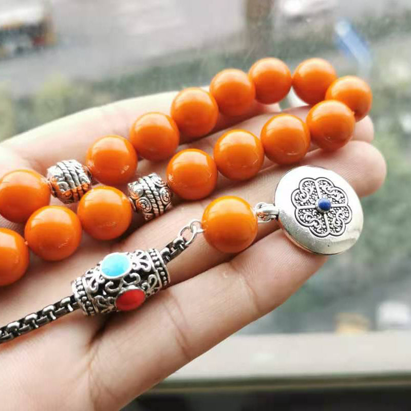 سبحة مستكة معطره برتقال مع الاكسسوار تبتيه