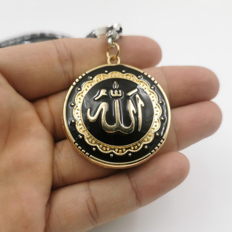 سبحة او قلادة حجر هيماتيت 99 خرز مع حجر التورمالين طبيعي