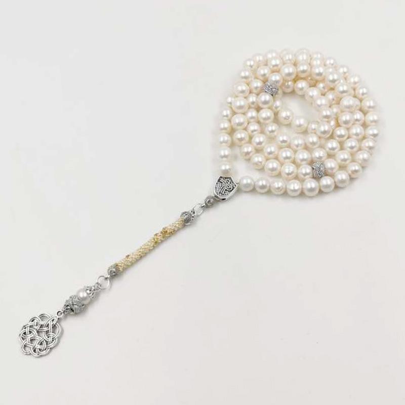Natural Pearl Tasbih 99 Beads Muslim jewelry - Bashatasbih