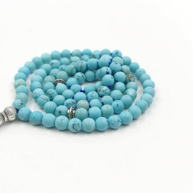 سبحة 99 خرز من حجر الفيروز الطبيعي - Albashan