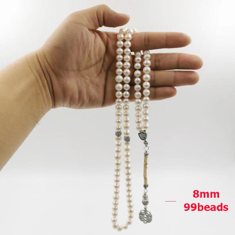 Natural Pearl Tasbih 99 Beads Muslim jewelry - Bashatasbih