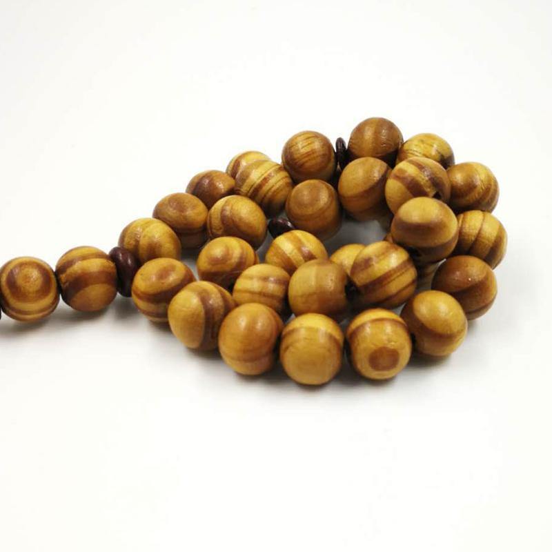Wood Tasbih 33 66 99 Beech wood Man's Misbaha Prayer Beads Rosary 8mm 10mm 12mm 14mm bead Size - Bashatasbih
