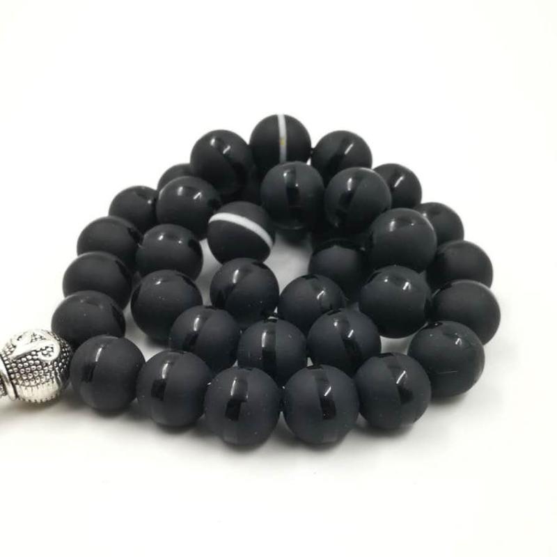 Crystal Tasbih and agates tassel Popular style Black Crystal Muslim prayer beads 33 66 99Misbaha beads Islam Rosary Islamic gift - Bashatasbih