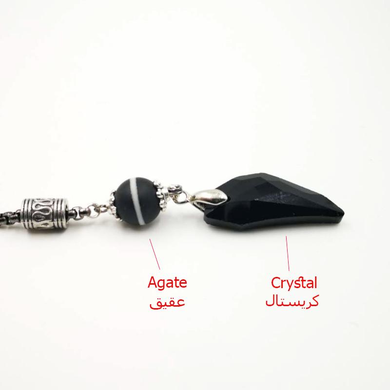 Crystal Tasbih and agates tassel Popular style Black Crystal Muslim prayer beads 33 66 99Misbaha beads Islam Rosary Islamic gift - Bashatasbih