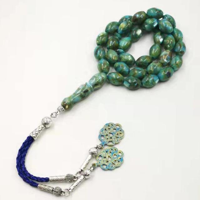 New seashell Tasbih Mstkt inside shell Muslim Man's bracelet 33bead Misbaha Natural sea shell Islamic jwelry - Bashatasbih