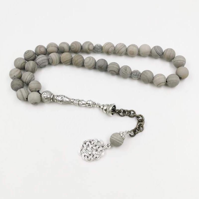 Natural GRAIN STONE tasbih Muslim GIFT man misbaha prayer beads 33beads EID Ramadan gifts Arabic fashion bracelet Jewelry Rosary - Bashatasbih