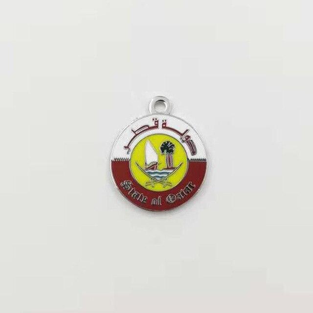 Qatar logo Badge Gold pendant Arabian countries Tasbih tassels High quality Gold double sided Muslim prayer beads Tassel - Bashatasbih
