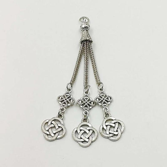 Metal Tasbih accessories tassels Three chains Classic style popular rosary tassel metal Tasbih Pendant - Bashatasbih