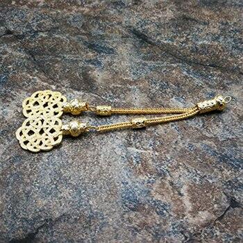 New arrival gold Kazaz tassels Classic style popular rosary tassel metal Tasbih Pendant - Bashatasbih