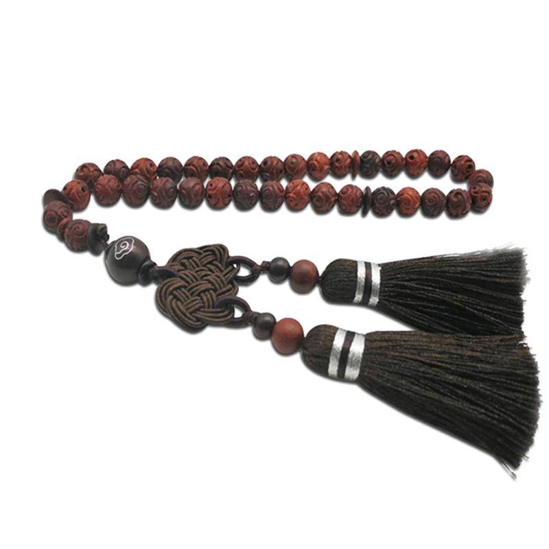 Natural Zambian sandalwood Tasbih 33 beads (no smell) Man's Misbaha Blood sandalwood Misbaha Bracelets continuously updated - Bashatasbih
