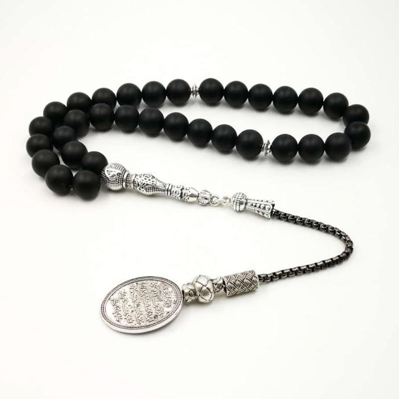 Rare Tasbih New Agates Rosary with Historical writing Accessories 33 Tasbih Muslim misbaha Man's Onxy prayer beads 33 66 99 - Bashatasbih