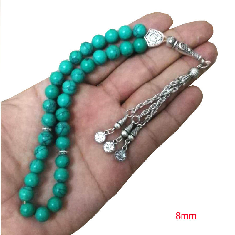 سبحة رجاليه حجر فيروز اخضر