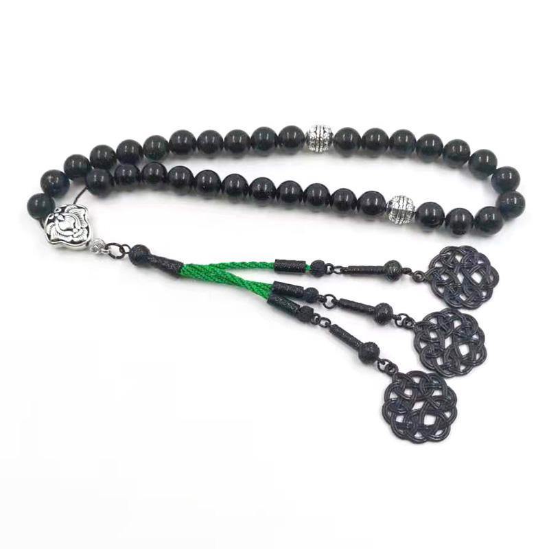 سبحة حجر نجومي اخضر طبيعي - Albashan