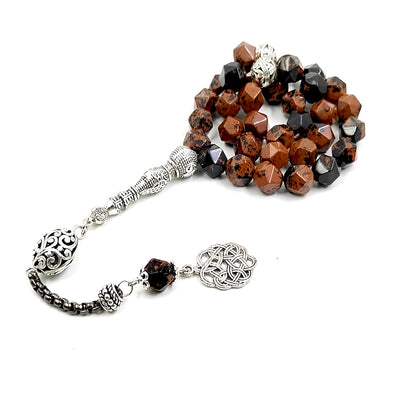 سبحة شكل مميزه حجر سبج احمر طبيعي