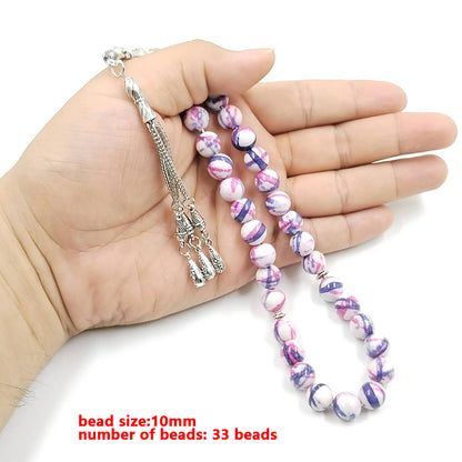 سبحة حجر جاسبر لون مميزه