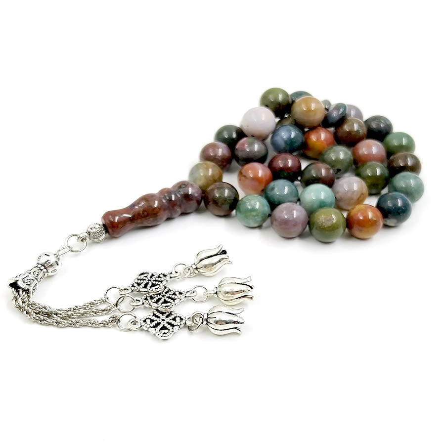 سبحة حجر عقيق هندي