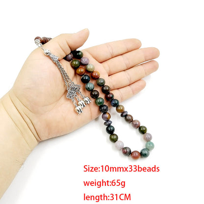 سبحة حجر عقيق هندي