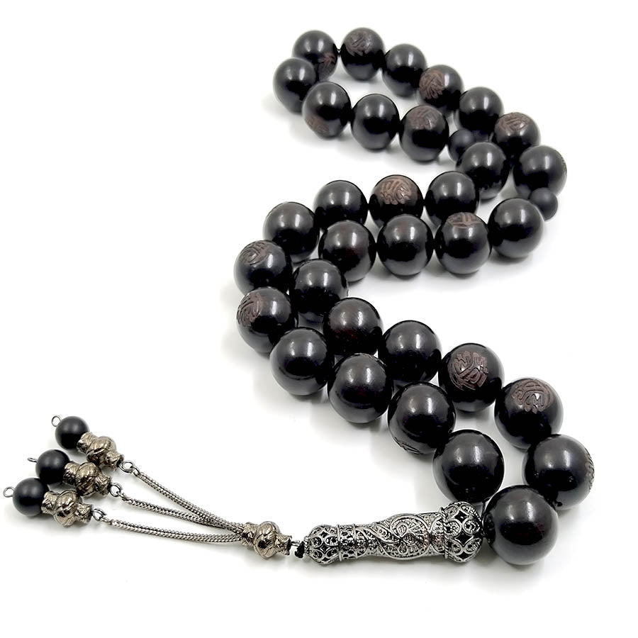 سبحة خشب صندل اسود