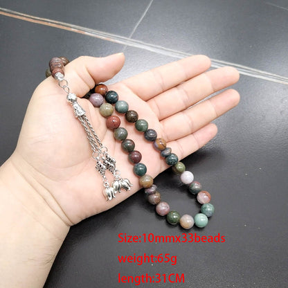 سبحة حجر عقيق هندي