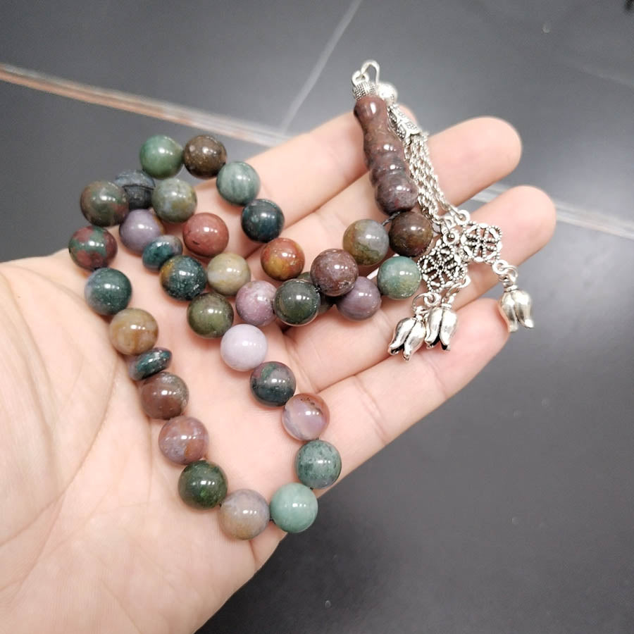 سبحة حجر عقيق هندي