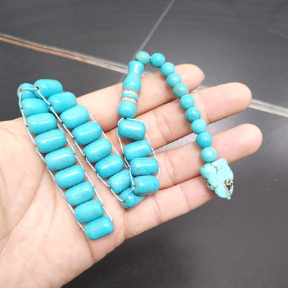 سبحة حجر فيروز الاكسسوار تركي بيدي