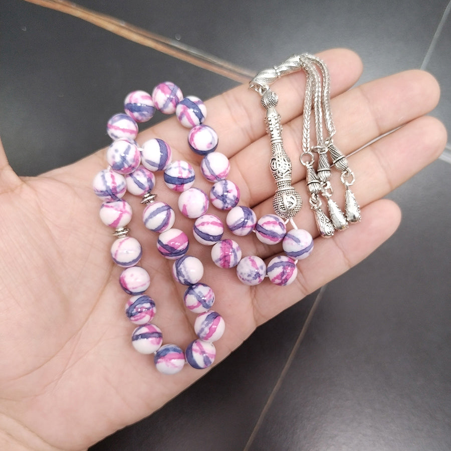 سبحة حجر جاسبر لون مميزه