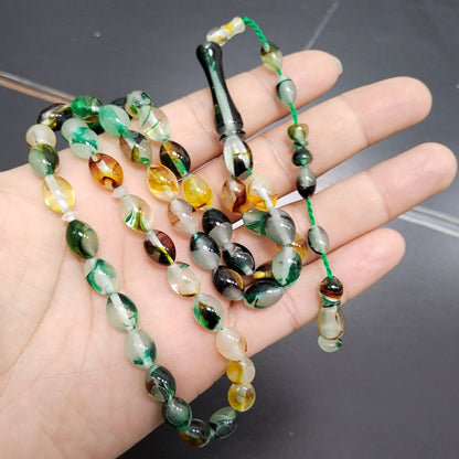 سبحة مستكة اخضر مضيئة بالظلام