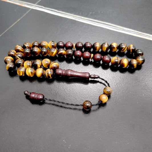 سبحة حجر عين النمر مع كوك