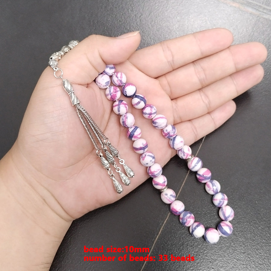 سبحة حجر جاسبر لون مميزه