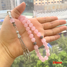سبحة حجر كوارتز وردي طبيعي تحميل الصورة في عارض المعرض
